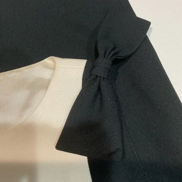 🌱NWT Talbots Women’s Maxi Black/White Shoulders Bows Details, Size 6 - Picture 12 of 13